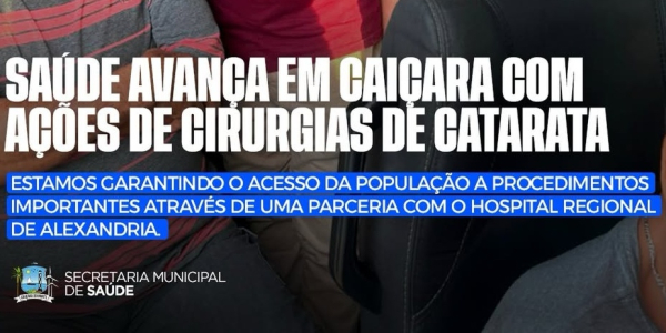 Mais Visão e Qualidade de Vida: Município Avança com Cirurgias de Catarata e Amplia o Acesso à Saúde