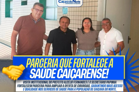 Prefeito Pilola visita hospital em Alexandria e busca ampliar acesso a cirurgias para população de Caiçara do Norte